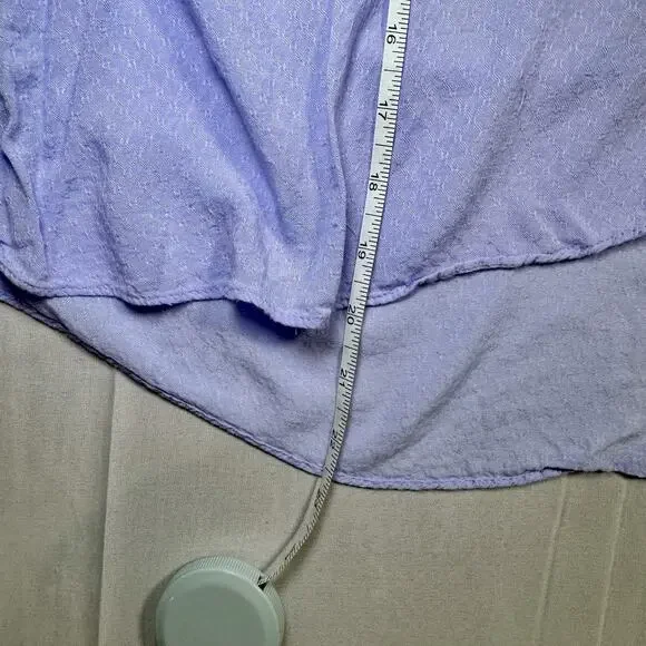 Maeve Pintuck Button Blouse Lavender Women’s 6 Peasant Cottagecore Puff Boho - Picture 15 of 16